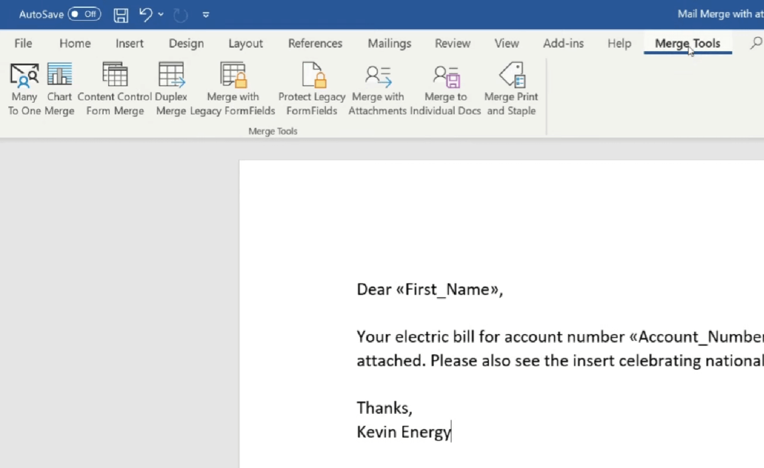 Screenshot of Add-In de Doug Robbins