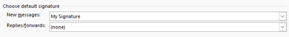 Inclure automatiquement la signature dans les nouveaux messages dans l'Outlook classique sur le bureau