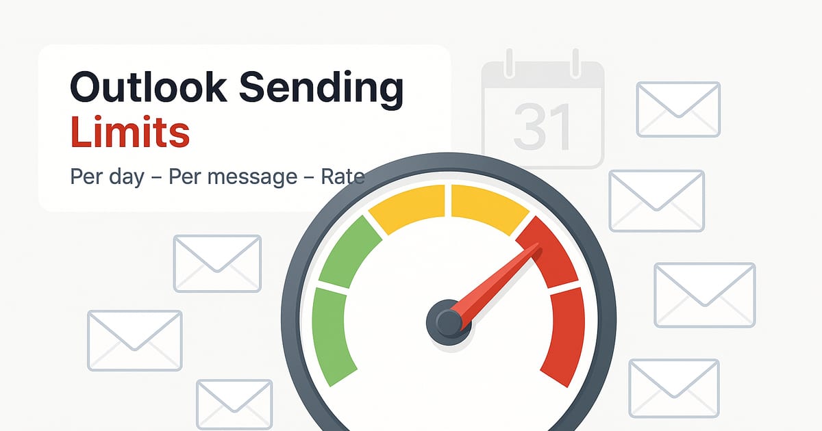 Limites d’envoi d’emails Outlook : combien peux-tu envoyer ?