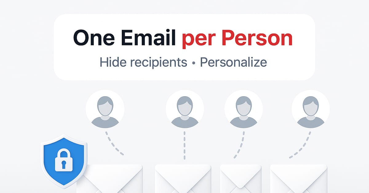 Envoyer un email groupé individuel avec Outlook