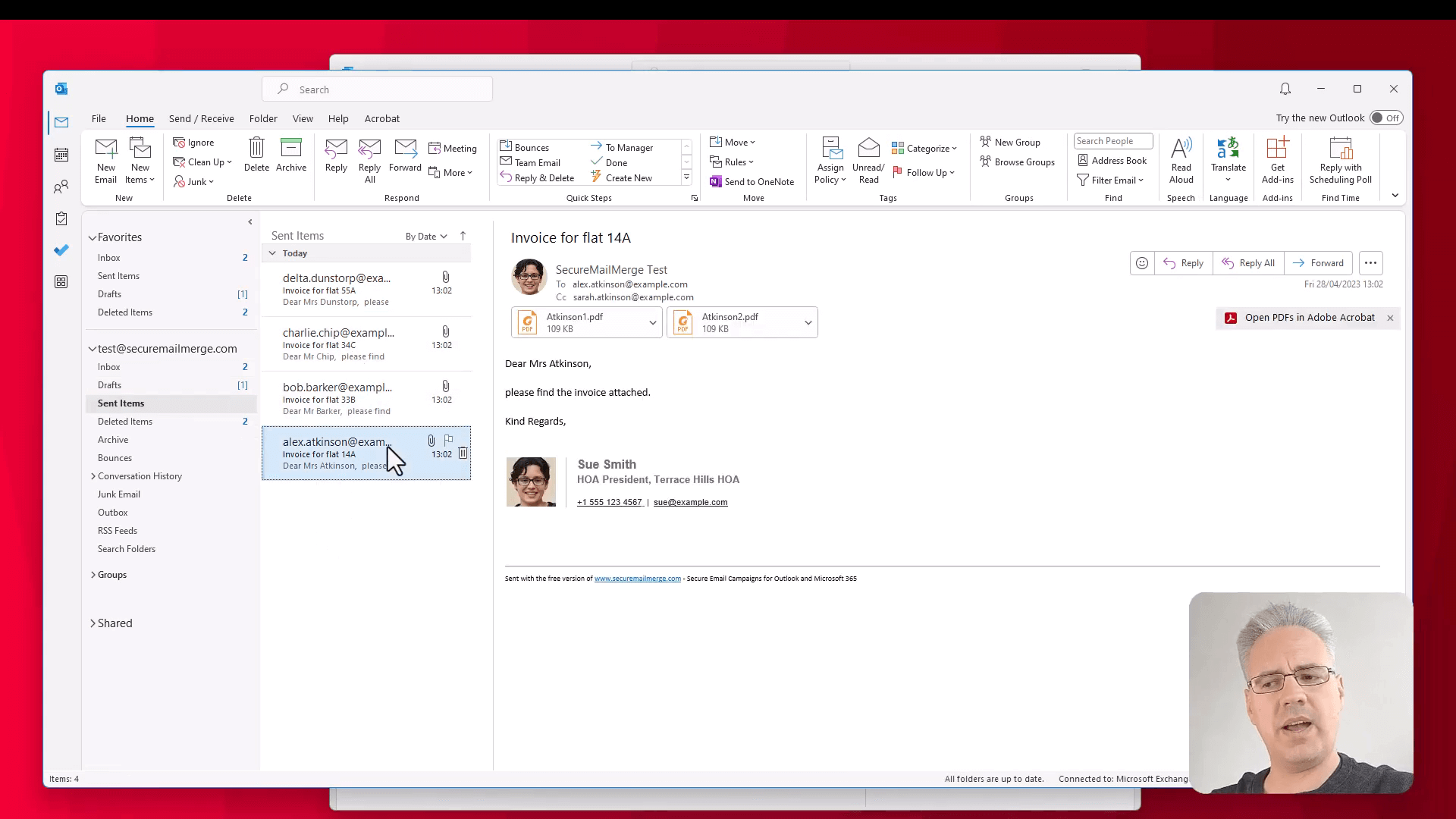 publipostage envoyé avec succès
