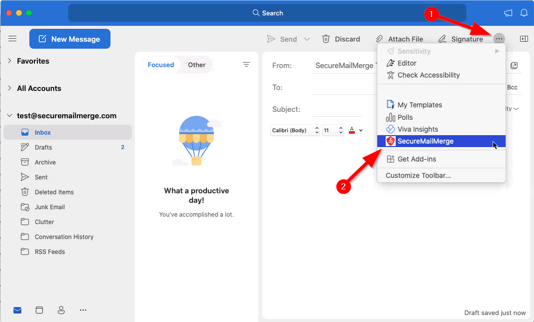 démarrer addin outlook mac