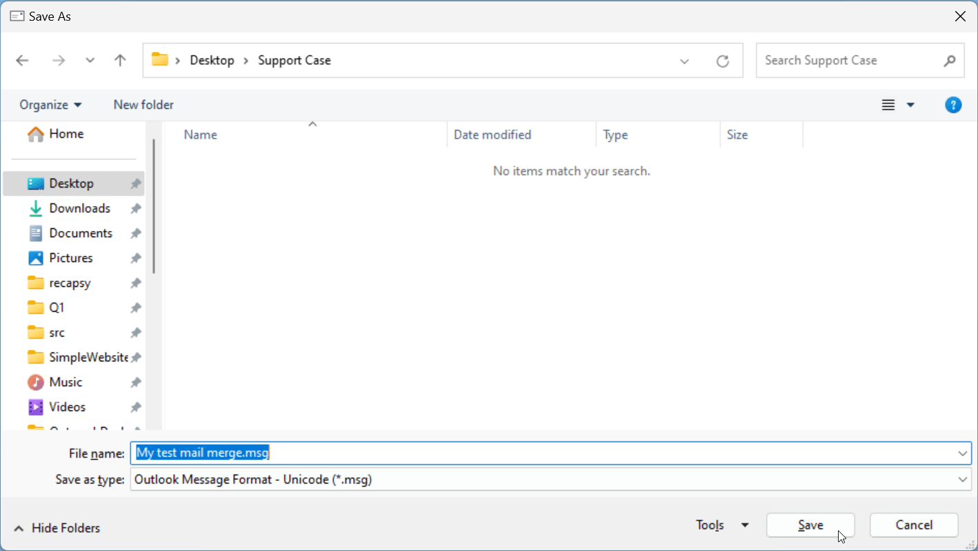 Type d'enregistrement